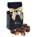 Chocolate Peanut Butter Meltaways in Navy Blue Gift Box